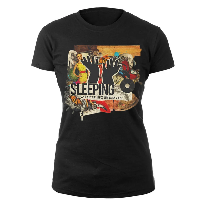 Vintage Collage Black - Girls T-Shirt