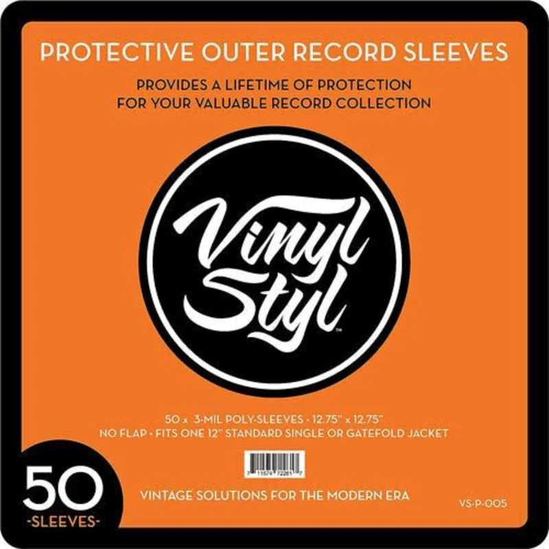 Vinyl Styl 12 Inch Outer Record Sleeves - Open Top - 50 Count