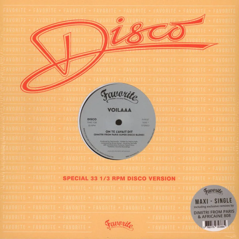 Voilaaa - On Te LAvait Dit / Spies Are Watching Me (Remixes) (12", Maxi) (Mint (M))