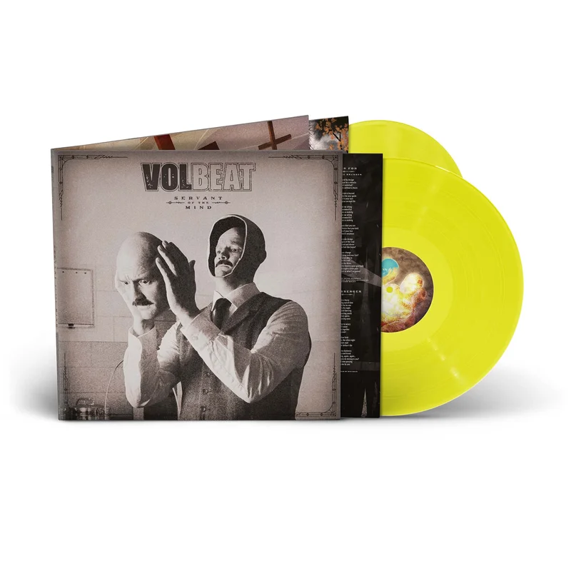 VOLBEAT SERVANT OF THE MIND LIMITED-EDITION OPAQUE YELLOW 2LP  ONLY 400 MADE