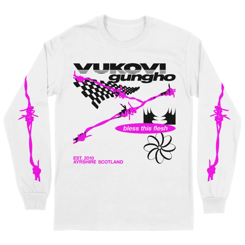Vukovi - Bless This Flesh Long Sleeve Shirt White