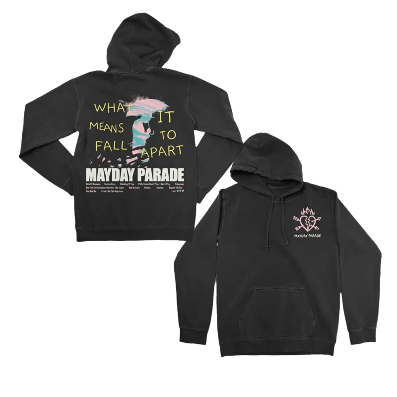 What It Means To Fall Apart Puff-Print Black Pullover