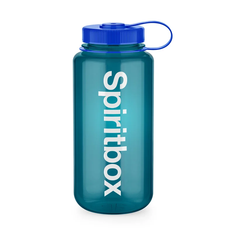 White Logo Cerulean Nalgene Bottle