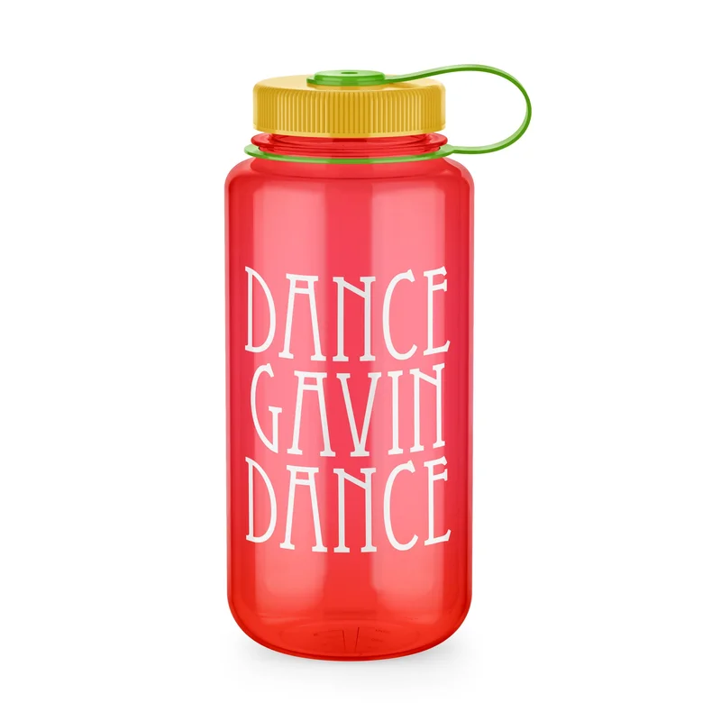 White Logo Pomegranate Nalgene Bottle