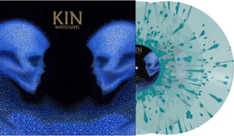 WHITECHAPEL KIN LIMITED-EDITION ELECTRIC BLUE WITH AQUA BLUE SPLATTER 2LP  ONLY 500 MADE