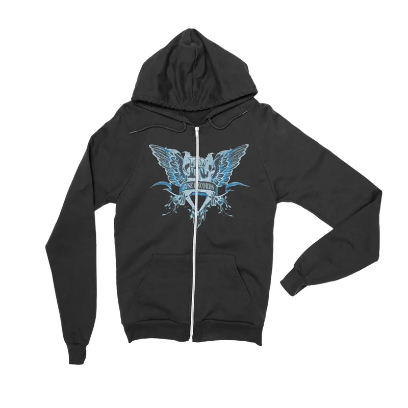 Wings Black Zip-Up