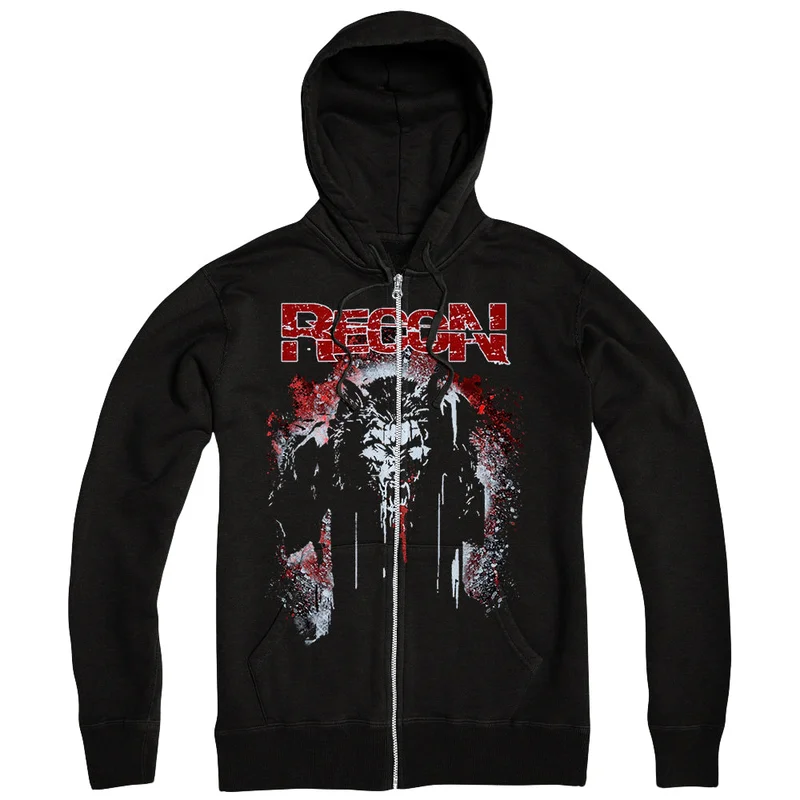 Wolf Black Zip-Up