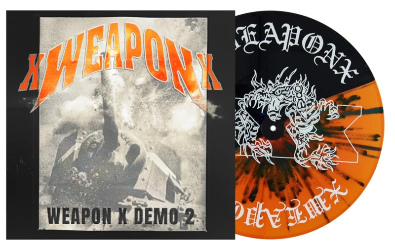 XWEAPONX WEAPON X DEMO 2 EP (Exclusive  Limited to 150, Half Clear Orange / Half Black w/ Dark Blue Splatter w/ Silk Screened B-Side Vinyl)