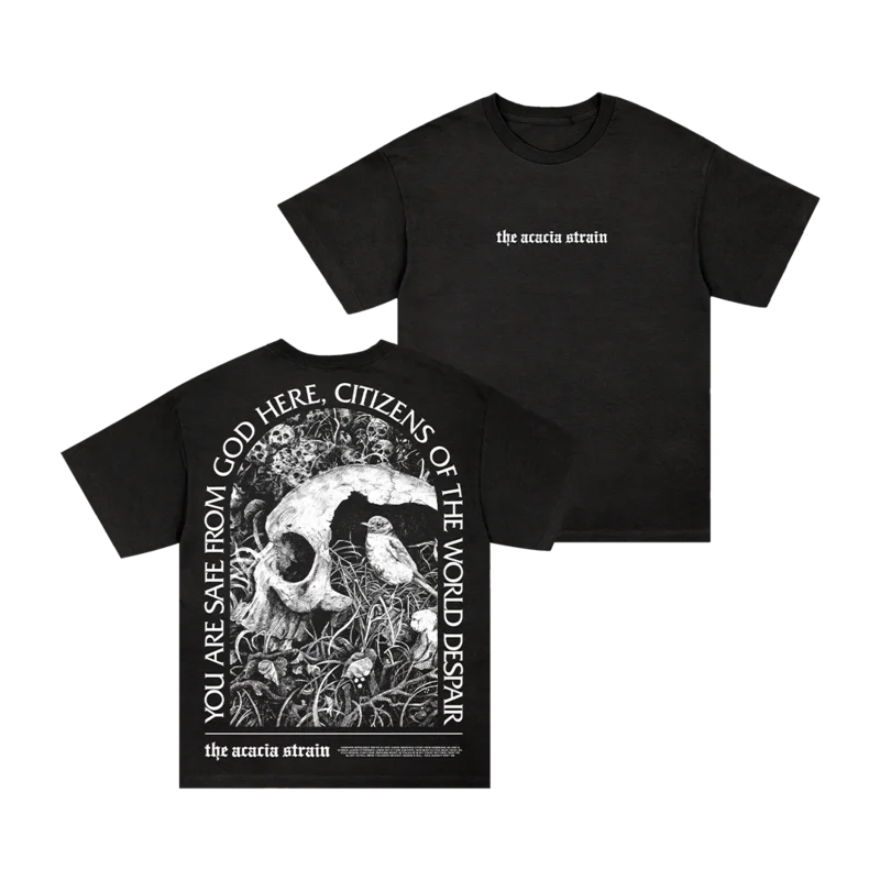 You Are Safe From God Here Black T-Shirt